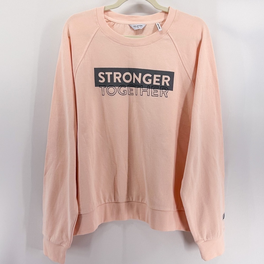 Peloton Pink Stronger Together Graphic Pullover Sweatshirt X-Large